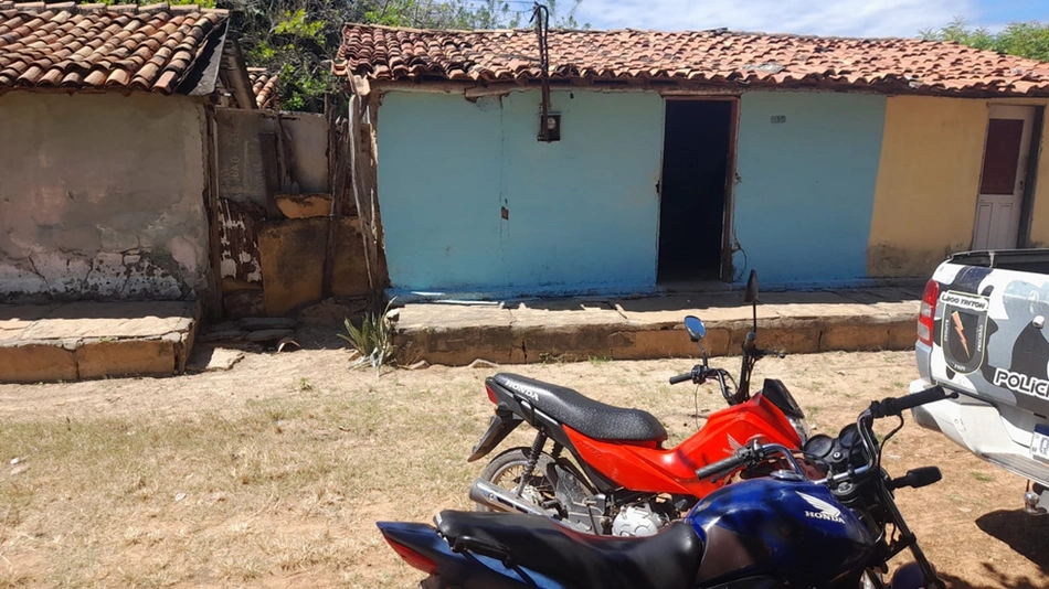 Casa onde as motos foram encontradas