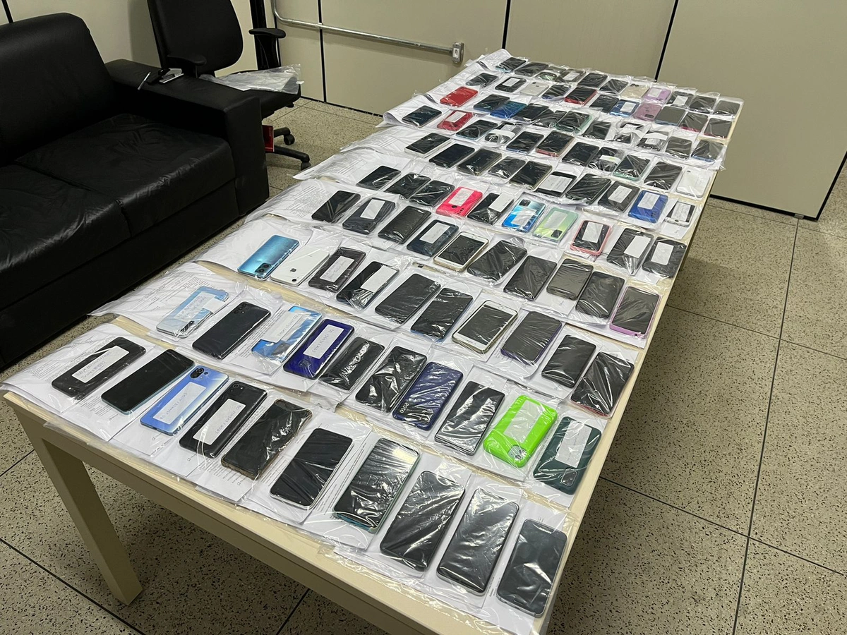 Celulares recuperados em ação da Secretaria de Segurança Pública do Piauí (SSP-PI)