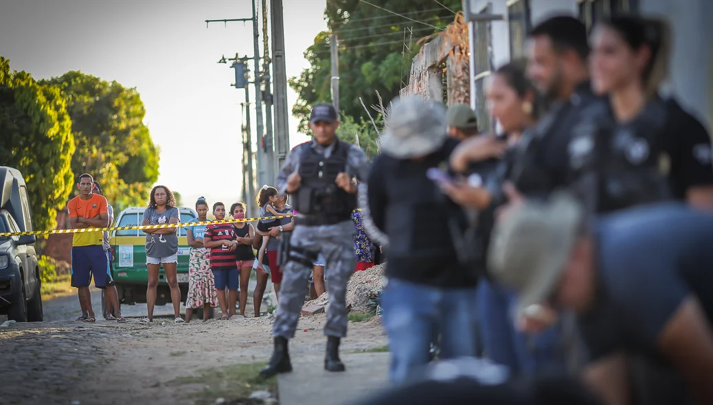 Cena do crime foi isolada para realização da perícia