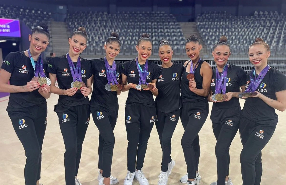 Conjunto brasileiro fatura medalhas em Copa do Mundo de ginástica rítmica