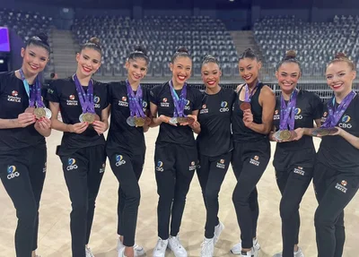 Conjunto brasileiro fatura medalhas em Copa do Mundo de ginástica rítmica