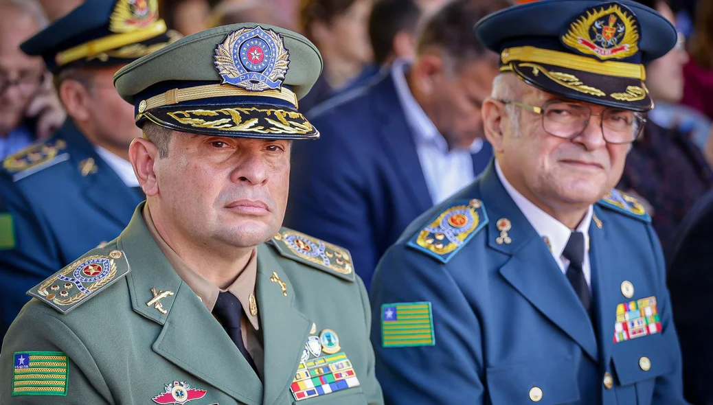 Coronel Scheiwann Lopes e coronel José Arimatéia Rêgo