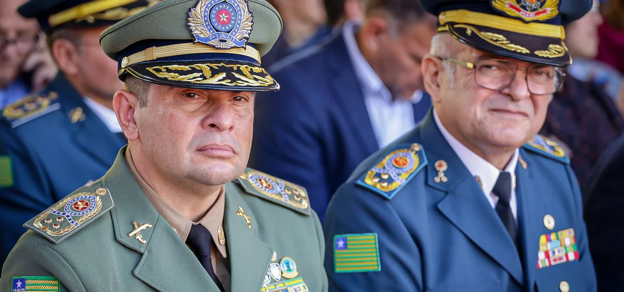 Coronel Scheiwann Lopes e coronel José Arimatéia Rêgo