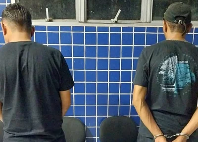 Dois suspeitos de tráfico de drogas presos pela Polícia Militar