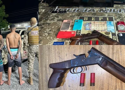 Dupla foi presa pelo BEPI com arma de policial em Teresina