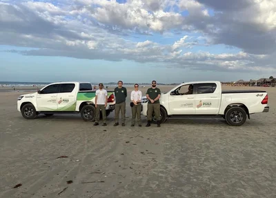 Equipes da SEMARH em fiscalização durante a operação Praia Segura