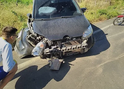 Homem colidiu com um poste no povoado Brejinho