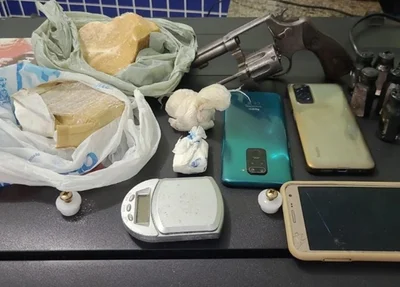 Ilícitos apreendidos em boca de fumo na comunidade Lagoa da Prata em Parnaíba