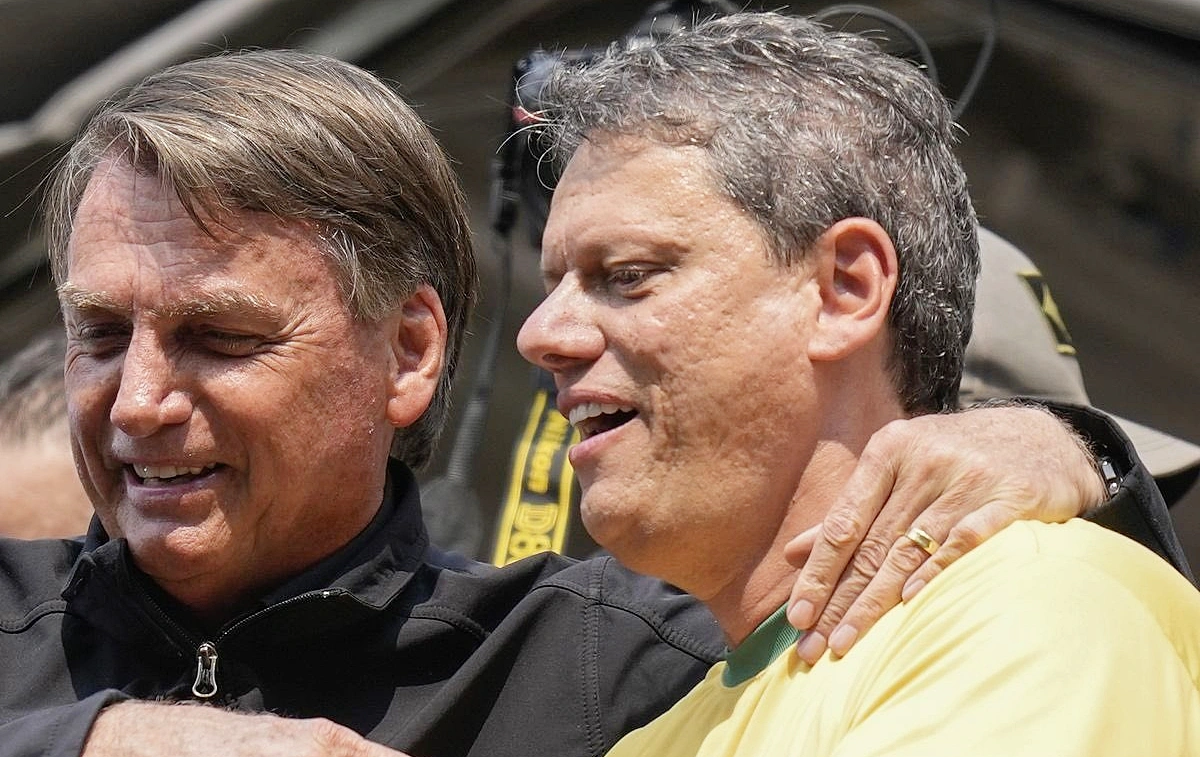 Jair Bolsonaro e Tarcísio de Freitas