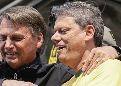 Jair Bolsonaro e Tarcísio de Freitas