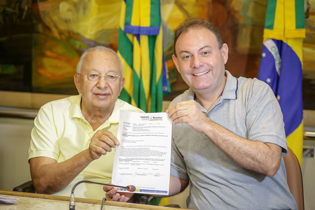 Jeová Alencar ao lado de Dr. Pessoa