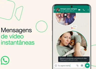 Nova atualização do WhatsApp permite aos usuários o envio de mensagens instantâneas em vídeo