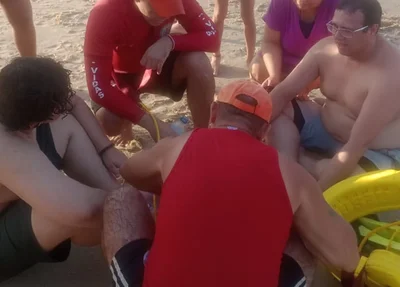 Pai e filho foram resgatados "com muito trabalho"