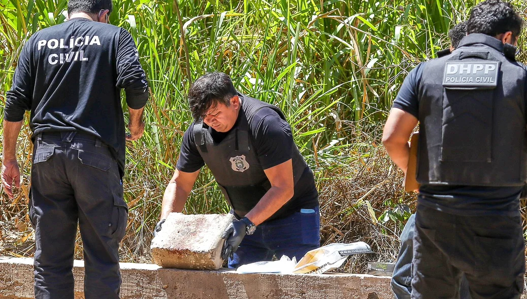 Pedra usada no crime