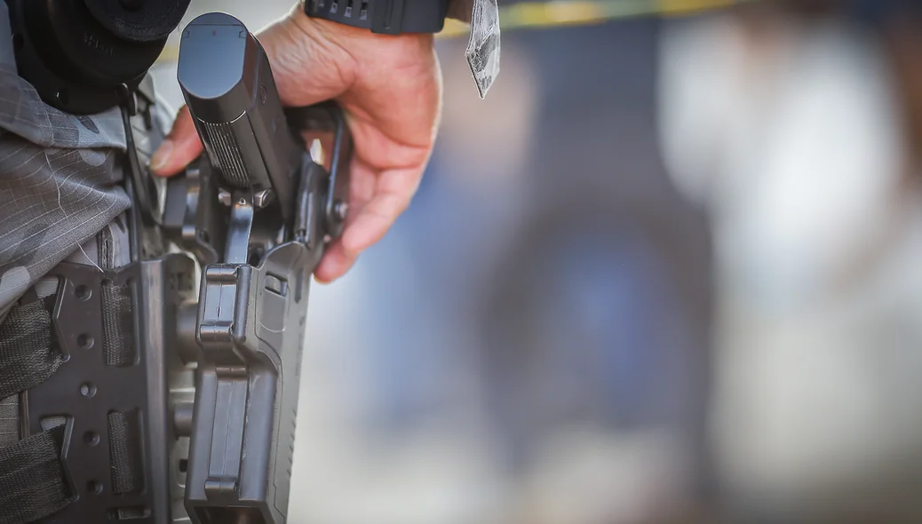 PM isolou a área do crime