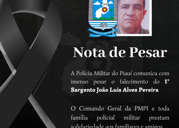 PM lamenta o falecimento do Sargento João Luis Alves Pereira