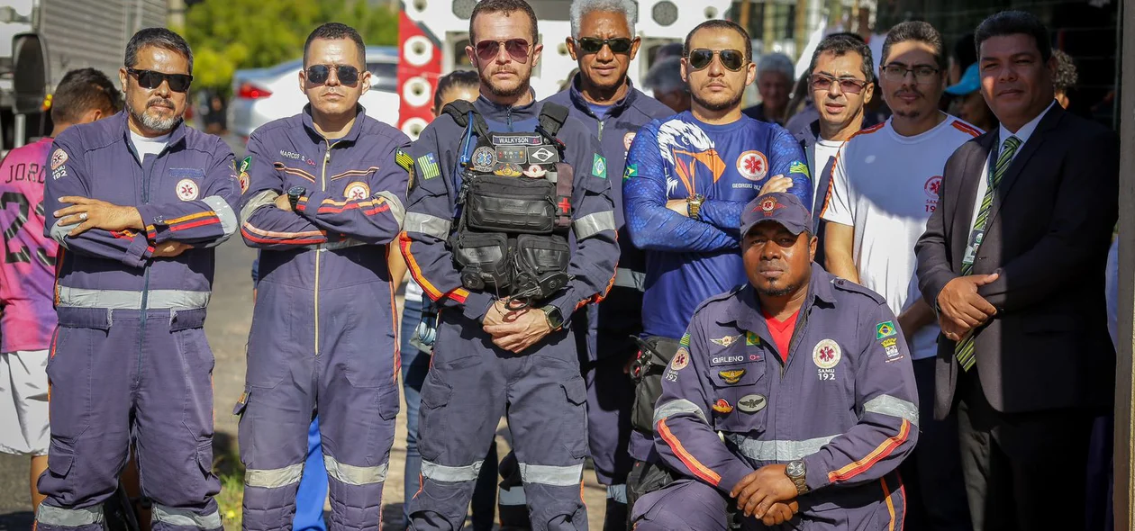 Profissionais presentes na manifestação