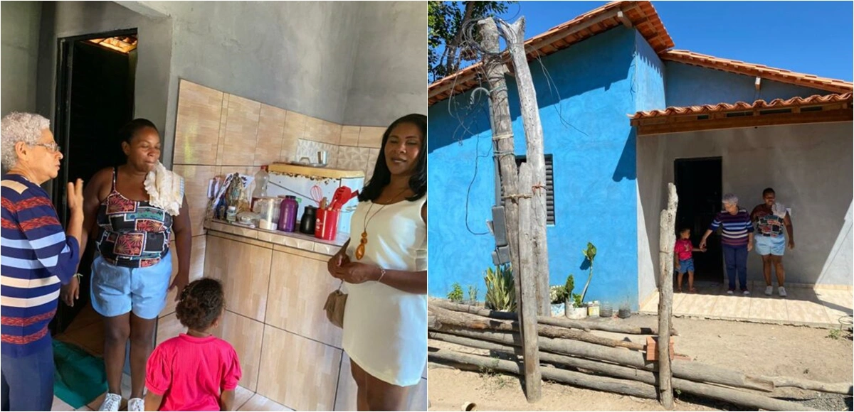 Regina visita casas do Moradia Social na Comunidade Periperi