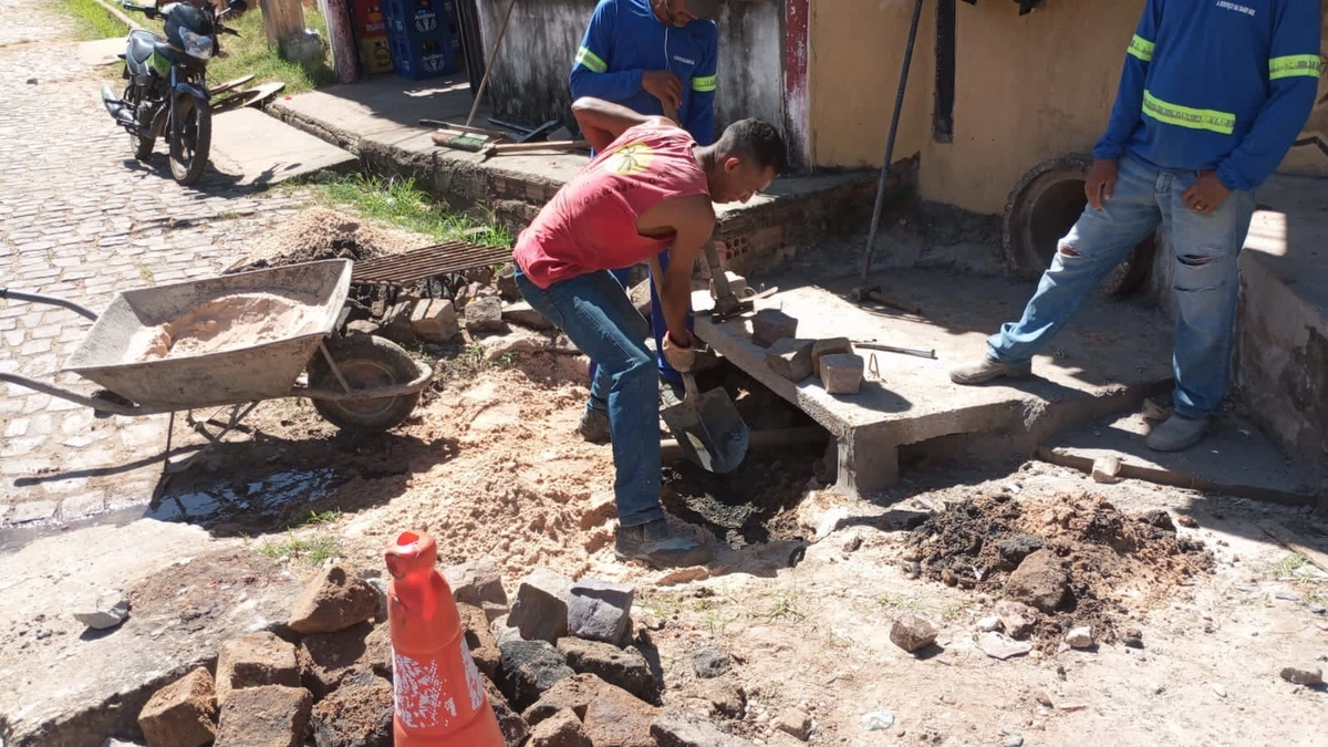 Reparo de sarjeta no bairro Dagmar Mazza