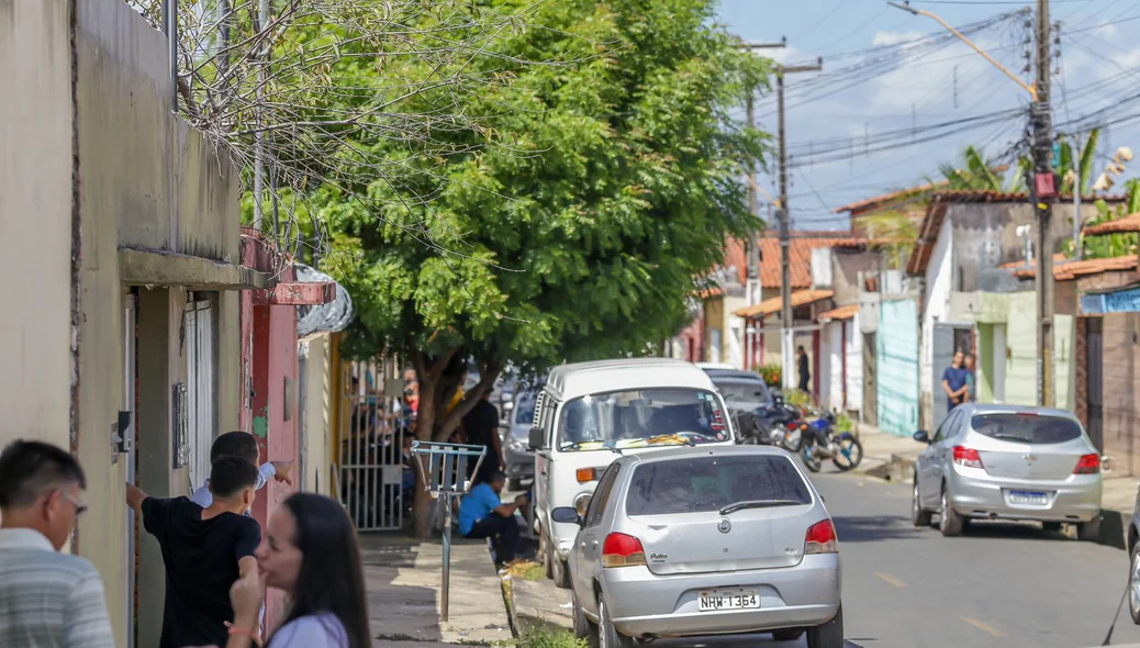 Rua onde aconteceu o assalto