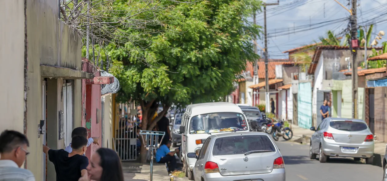 Rua onde aconteceu o assalto