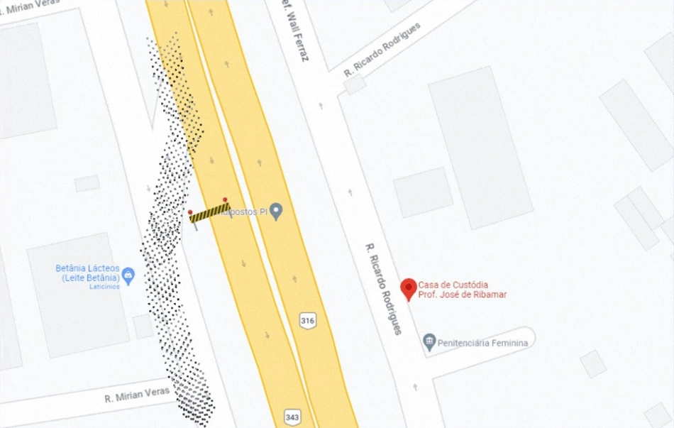 Trecho da BR 316 que será interditado