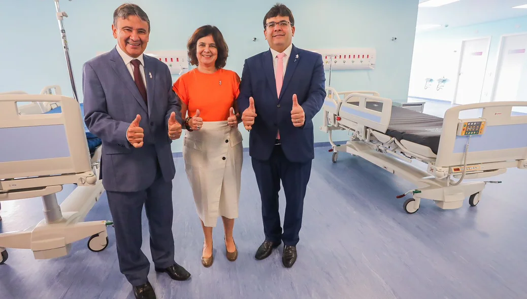 Wellington Dias, Nísia Trindade e Rafael Fonteles
