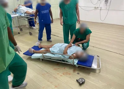 A roda da maca teria causado o incidente