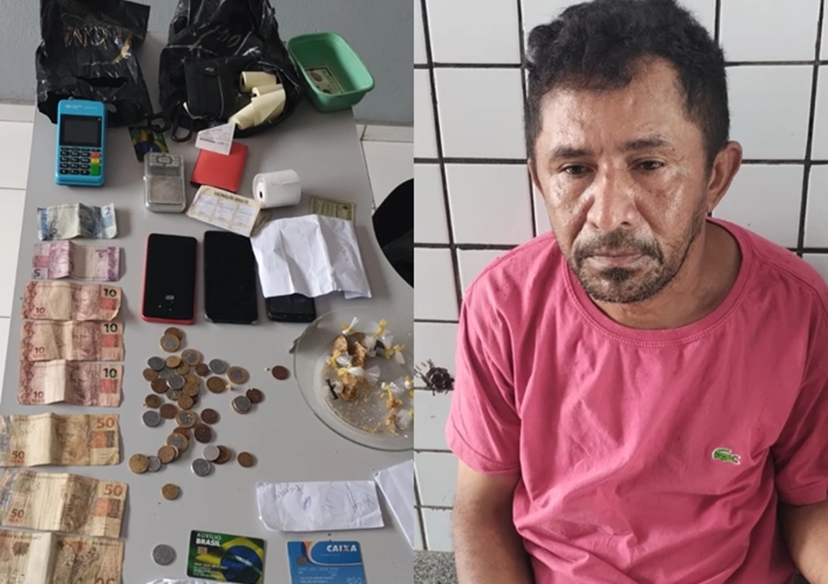 Acusado de tráfico "Neneca" preso pela Polícia Militar