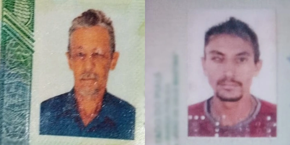 Antônio Gomes Pinheiro à esquerda e Francisco Tertuliano de Matos Amorim à direita