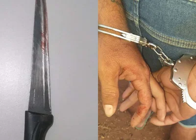 Arma do crime foi encontrada com o acusado, que ainda estava com as mãos ensaguentadas