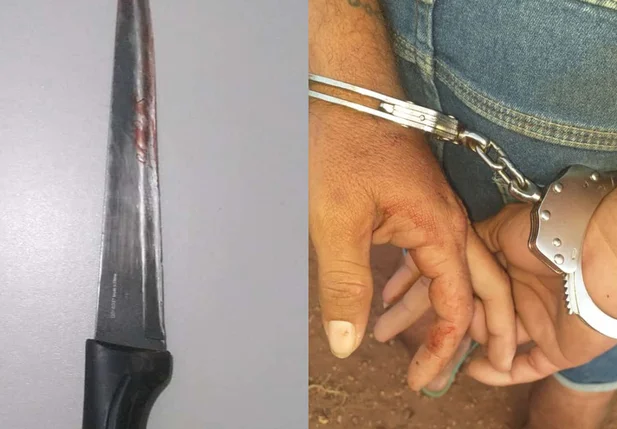 Arma do crime foi encontrada com o acusado, que ainda estava com as mãos ensaguentadas