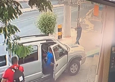 Bandido executando PM a tiros na Avenida Barão de Gurguéia