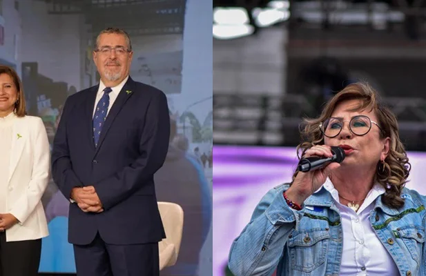 Bernardo Arévalo (Movimento Semilla) e Sandra TorrES (UNE) na disputa pela Presidência do país