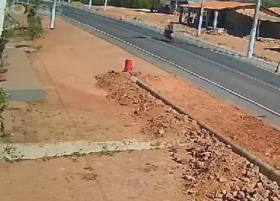 Câmera flagra acidente em Ribeiro Gonçalves