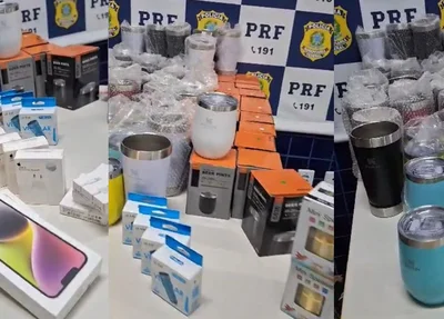 Carga ilegal apreendida pela PRF em Floriano