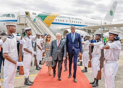 Chegada do Presidente Lula à São Tomé e Príncipe