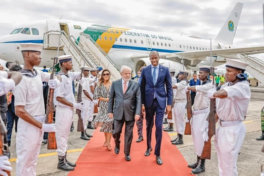 Chegada do Presidente Lula à São Tomé e Príncipe