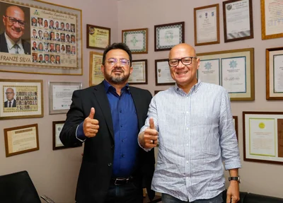Coronel Wagner Torres e Franzé Silva, presidente da Alepi