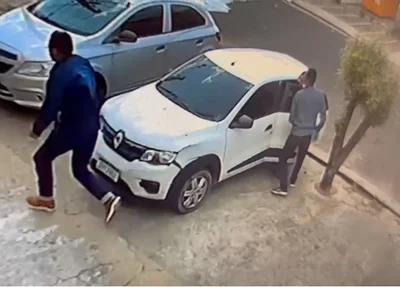 Criminosos foram flagrados por câmeras de segurança no momento da execução do sargento Carvalho Júnior
