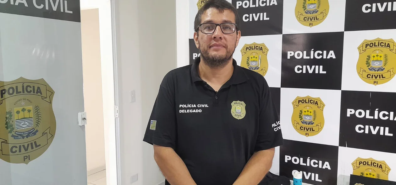 Delegado da Polícia Civil, Jarbas Lima, falou com a imprensa sobre a operação