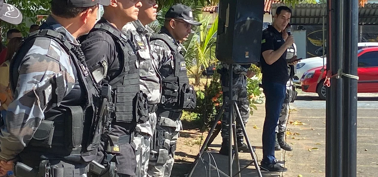 Delegado Mateus Zanatta realizou discurso durante o evento