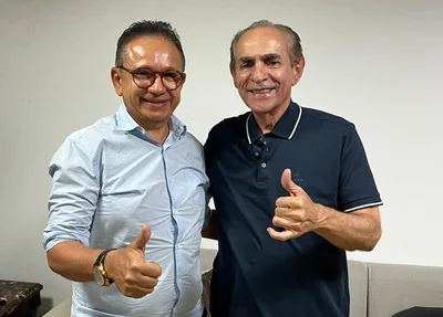 Dr. Hélio Oliveira e o senador Marcelo Castro