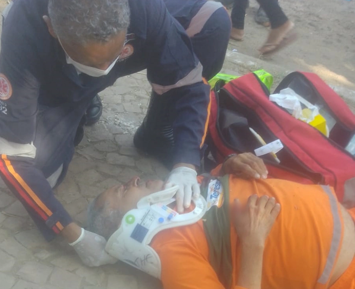 Gari foi socorrido no local da ocorrência