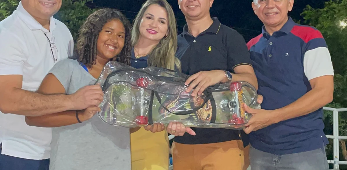 Houve entrega de skates