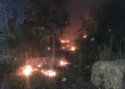 Incêndio às margens da BR 316 em Teresina