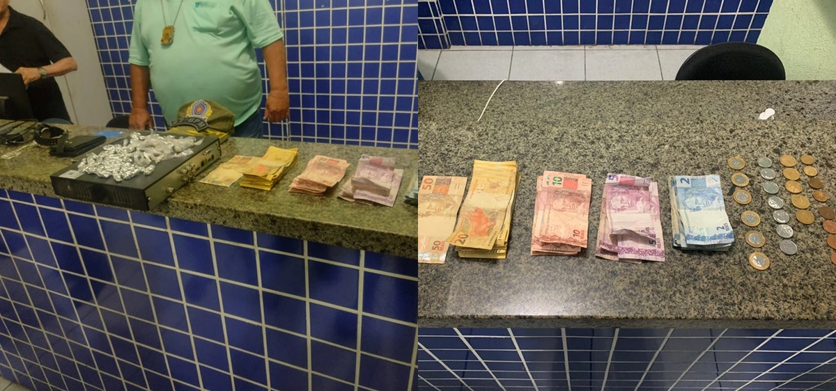 Itens apreendidos em posse do menor de idade em Parnaíba