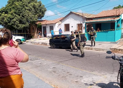 Local onde a vítima foi assassinada no bairro Piauí, em Parnaíba