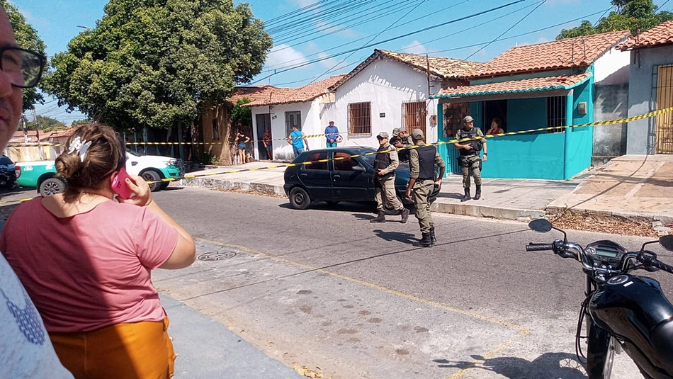 Local onde a vítima foi assassinada no bairro Piauí, em Parnaíba