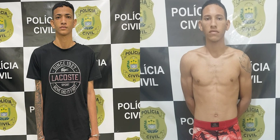 Luigi Henrique da Silva à esquerda e Guilherme Tiago Nunes Mendes à direita